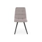 Scaun dining, baza metalica, stil clasic, tapiterie stofa, gri Scaun dining, baza metalica, stil clasic, tapiterie stofa, gri