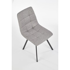Scaun tapitat living/sufragerie Halmar K402, cadru metal,  stil clasic, 45x55x86x48cm, stofa, gri