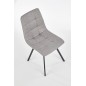 Scaun dining, baza metalica, stil clasic, tapiterie stofa, gri Scaun dining, baza metalica, stil clasic, tapiterie stofa, gri