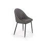 Scaun living, baza metalica, matlasat cu piele ecologica, 49x48x84x50 cm, gri Scaun living, baza metalica, matlasat cu piele ecologica, 49x48x84x50 cm, gri