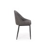 Scaun tapitat living/sufragerie Halmar K406, cadru metal, stil clasic, 49x48x84x50cm, catifea, gri