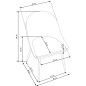 Scaun living, baza metalica, matlasat cu piele ecologica, 49x48x84x50 cm, gri Scaun living, baza metalica, matlasat cu piele ecologica, 49x48x84x50 cm, gri
