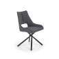 Scaun modern de living, tapiterie stofa, picioare din otel, 49x52x84x46 cm, gri Scaun modern de living, tapiterie stofa, picioare din otel, 49x52x84x46 cm, gri