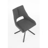 Scaun living/sufragerie Halmar K409, cadru metal, stil modern, 49x52x84x46cm, textil, gri