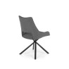 Scaun living/sufragerie Halmar K409, cadru metal, stil modern, 49x52x84x46cm, textil, gri