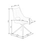 Scaun modern de living, tapiterie stofa, picioare din otel, 49x52x84x46 cm, gri Scaun modern de living, tapiterie stofa, picioare din otel, 49x52x84x46 cm, gri