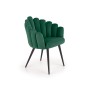 Scaun tapitat scoica, catifea verde, cadru metal, 65x62x85x50 cm, stil clasic Scaun tapitat scoica, catifea verde, cadru metal, 65x62x85x50 cm, stil clasic