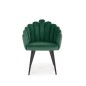 Scaun tapitat scoica, catifea verde, cadru metal, 65x62x85x50 cm, stil clasic Scaun tapitat scoica, catifea verde, cadru metal, 65x62x85x50 cm, stil clasic