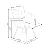 Scaun tapitat living/sufragerie Halmar K410, cadru metal, stil clasic, 65x62x85x50cm, catifea, verde
