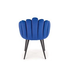 Scaun tapitat living/sufragerie Halmar K410, cadru metal,  stil clasic, 65x62x85x50cm, catifea, albastru