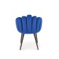 Scaun catifea bleumarin, spatar scoica, cadru metal, 65x62x85x50 cm Scaun catifea bleumarin, spatar scoica, cadru metal, 65x62x85x50 cm