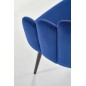 Scaun catifea bleumarin, spatar scoica, cadru metal, 65x62x85x50 cm Scaun catifea bleumarin, spatar scoica, cadru metal, 65x62x85x50 cm