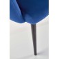 Scaun catifea bleumarin, spatar scoica, cadru metal, 65x62x85x50 cm Scaun catifea bleumarin, spatar scoica, cadru metal, 65x62x85x50 cm