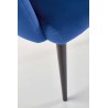 Scaun tapitat living/sufragerie Halmar K410, cadru metal, stil clasic, 65x62x85x50cm, catifea, albastru