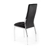 Scaun tapitat living/sufragerie Halmar K416, cadru metal, spatar matlasat, stil glamour, 43x54x101x47cm, stofa, negru
