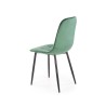 Scaun tapitat living/sufragerie Halmar K417, cadru metal, spatar matlasat, stil modern, 44x56x87x48cm, catifea, verde