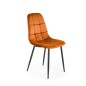 Scaun modern pentru living Aria, tapiterie catifea, cadru otel, inaltime 87 cm