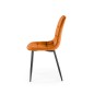 Scaun modern pentru living Aria, tapiterie catifea, cadru otel, inaltime 87 cm
