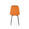 Scaun tapitat living/sufragerie Halmar K417, cadru metal, spatar matlasat, stil modern, 44x56x87x48cm, catifea, maro