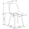 Scaun tapitat living/sufragerie Halmar K417, cadru metal, spatar matlasat, stil modern, 44x56x87x48cm, catifea, maro