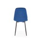 Scaun modern Aria, tapiterie catifea bleumarin, cadru otel negru Scaun modern Aria, tapiterie catifea bleumarin, cadru otel negru