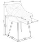 Scaun tapitat tip fotoliu, tapiterie catifea, cadru metal, stil clasic, inaltime 79 cm