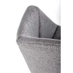 Scaun living/sufragerie Halmar K420, cadru metal,  stil scandinav, 60x52x82x48cm, textil, gri
