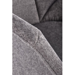 Scaun living/sufragerie Halmar K420, cadru metal,  stil scandinav, 60x52x82x48cm, textil, gri