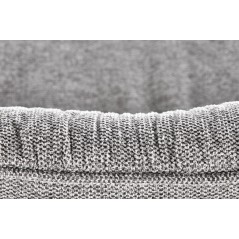 Scaun living/sufragerie Halmar K422, cadru metal,  stil clasic, 51x61x87x51cm, textil, gri