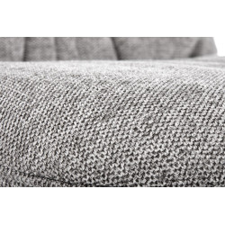 Scaun living/sufragerie Halmar K422, cadru metal,  stil clasic, 51x61x87x51cm, textil, gri
