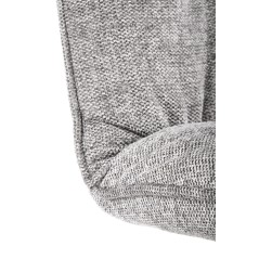 Scaun living/sufragerie Halmar K422, cadru metal,  stil clasic, 51x61x87x51cm, textil, gri