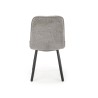 Scaun living/sufragerie Halmar K422, cadru metal, stil clasic, 51x61x87x51cm, textil, gri