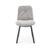 Scaun living/sufragerie Halmar K422, cadru metal, stil clasic, 51x61x87x51cm, textil, gri