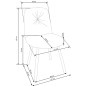 Scaun tapitat pentru dining, tapiterie gri, cadru metal, design clasic, inaltime 87 cm Scaun tapitat pentru dining, tapiterie gri, cadru metal, design clasic, inaltime 87 cm