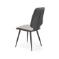 Scaun pentru dining, tapiterie material textil si piele eco, cadru metal, stil clasic, 45x54x91x48 cm Scaun pentru dining, tapiterie material textil si piele eco, cadru metal, stil clasic, 45x54x91x48 cm