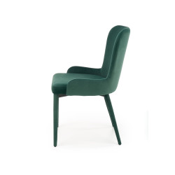 Scaun tapitat living/sufragerie Halmar K425, cadru metal,  stil clasic, 55x57x86x48cm, catifea, verde