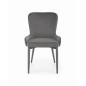 Scaun tapitat Gloria, design elegant, tapiterie catifea gri, inaltime 86 cm