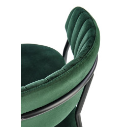Scaun tapitat living/sufragerie Halmar K426, cadru metal,  stil clasic, 57x54x79x48cm, catifea, verde
