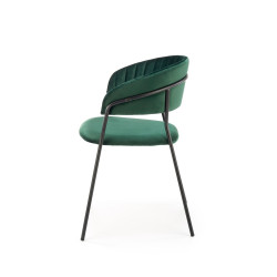 Scaun tapitat living/sufragerie Halmar K426, cadru metal,  stil clasic, 57x54x79x48cm, catifea, verde