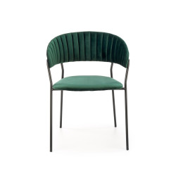 Scaun tapitat living/sufragerie Halmar K426, cadru metal,  stil clasic, 57x54x79x48cm, catifea, verde