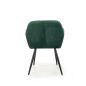 Scaun elegant Theo, tapitat cu catifea verde, tip fotoliu, cadru metal, 58x53x80x51 cm Scaun elegant Theo, tapitat cu catifea verde, tip fotoliu, cadru metal, 58x53x80x51 cm