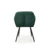 Scaun tapitat living/sufragerie Halmar K429, cadru metal, stil modern, 58x53x80x51cm, catifea, verde