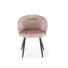 Scaun tapitat living/sufragerie Halmar K430, cadru metal, stil glamour, 61x54x77x48cm, catifea, bej