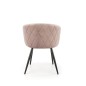 Scaun tapitat Anka, dining/sufragerie, catifea bej, cadru metal, stil glamour, 61x54x77x48 cm Scaun tapitat Anka, dining/sufragerie, catifea bej, cadru metal, stil glamour, 61x54x77x48 cm