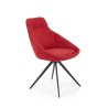 Scaun tapitat living/sufragerie Halmar K431, cadru metal, stil modern, 55x54x84x47cm, catifea, rosu