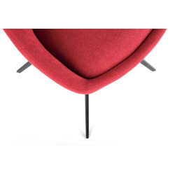 Scaun tapitat living/sufragerie Halmar K431, cadru metal,  stil modern, 55x54x84x47cm, catifea, rosu