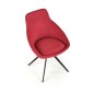 Scaun modern tapitat Genova, catifea rosie, pentru living/sufragerie, cadru otel vopsit cu pulbere Scaun modern tapitat Genova, catifea rosie, pentru living/sufragerie, cadru otel vopsit cu pulbere