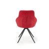 Scaun tapitat living/sufragerie Halmar K431, cadru metal, stil modern, 55x54x84x47cm, catifea, rosu