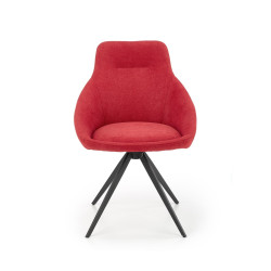 Scaun tapitat living/sufragerie Halmar K431, cadru metal,  stil modern, 55x54x84x47cm, catifea, rosu