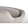 Scaun tapitat living/sufragerie Halmar K431, cadru metal,  stil modern, 55x54x84x47cm, catifea, gri